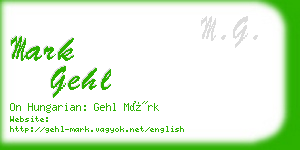 mark gehl business card